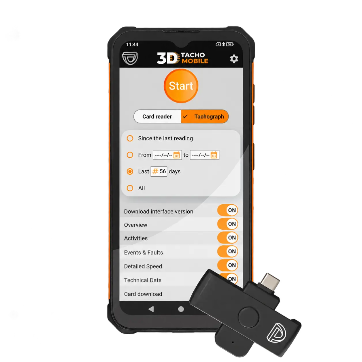 3D Tacho Mobile z czytnikiem kart USB-C
