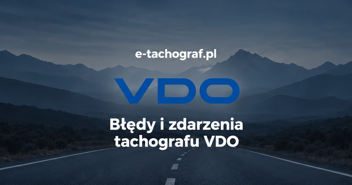 Kody błędów tachografu VDO
