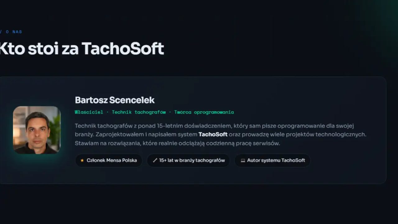 Workshop knowledge in one place. Bartosz Scencelek shares tachograph knowledge base